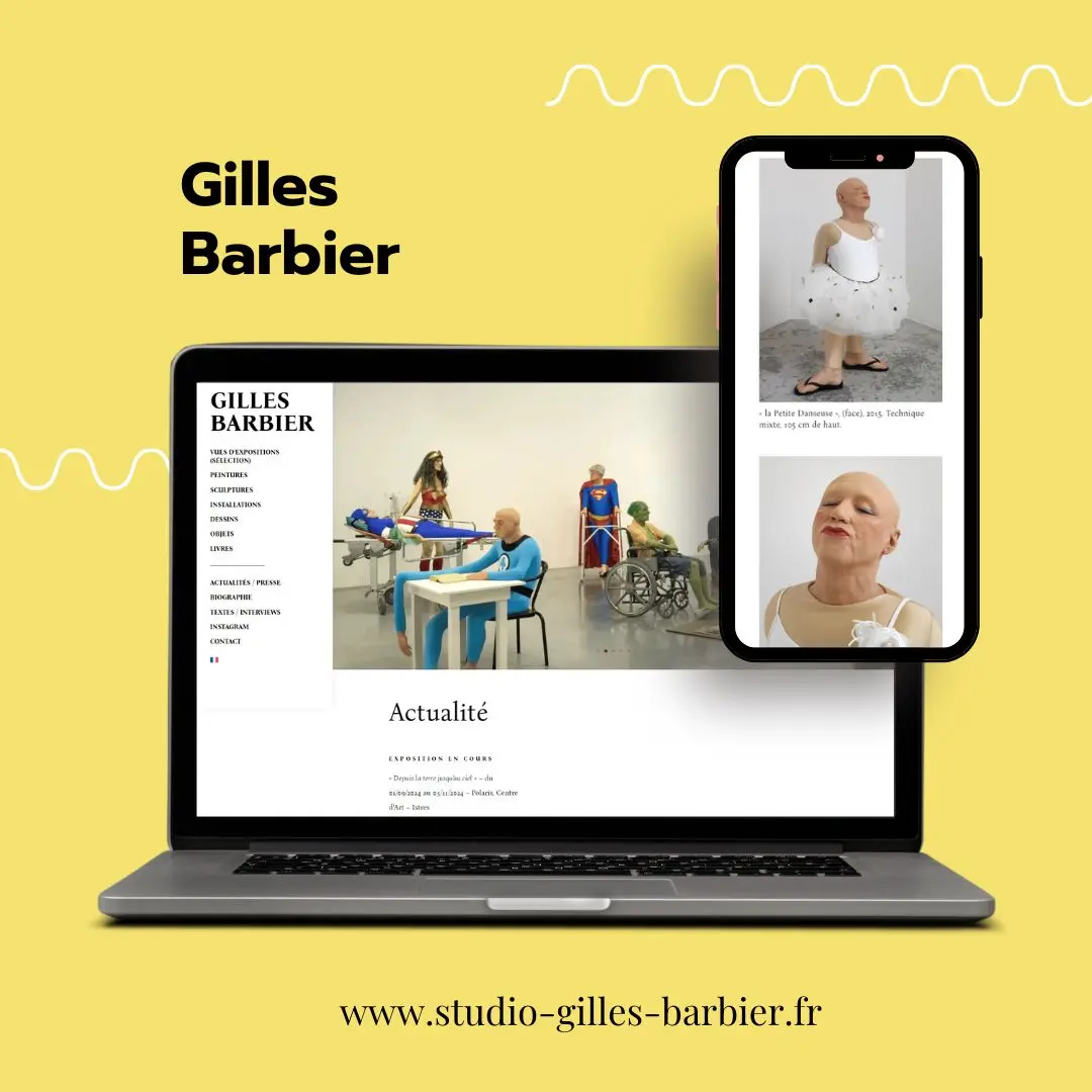 Création du portfolio en ligne de Gilles Barbier