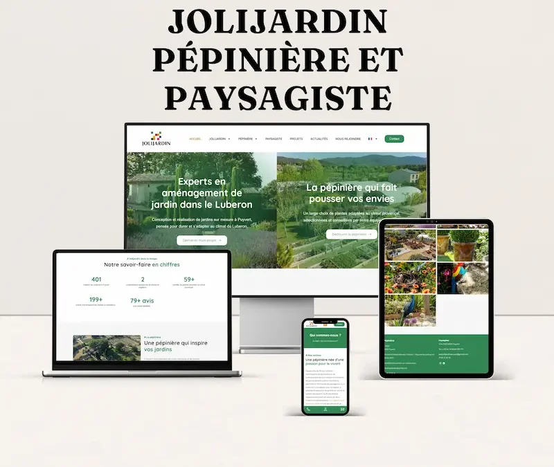 refonte site internet paysagiste pepiniere luberon